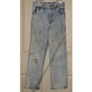 BRISTOL BLUES distressed-rinse navy denim jeans. Kids size 10 reg
